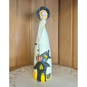 Handcrafted Halloween Witch Figurine Haunted House Statue Pumpkin Decoration